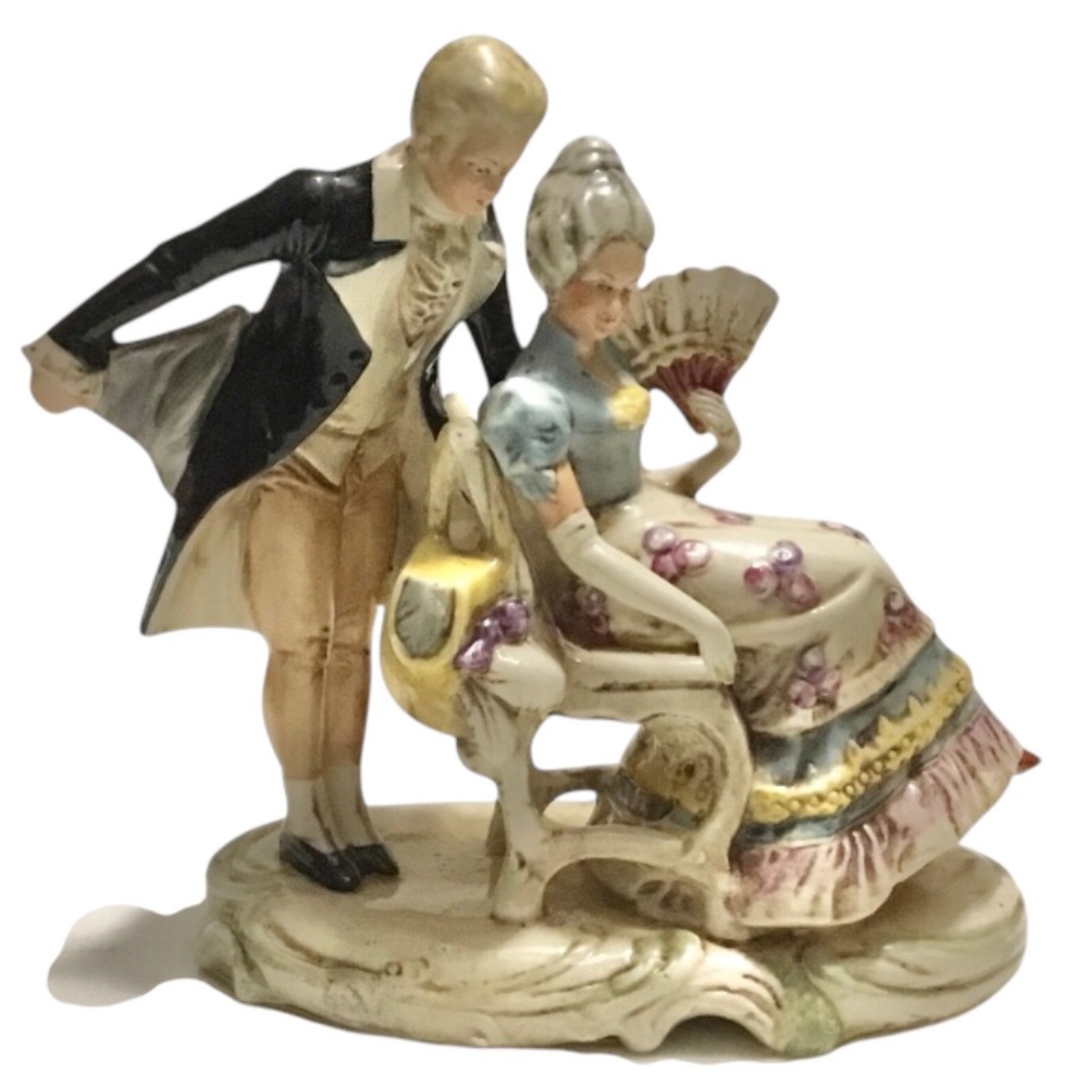 Antique Vintage Gräfenthal ‘Courting Couple” Porcelain Figurine